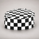 Commercial Chefs Skull Cap Big Black & White Checkered Design