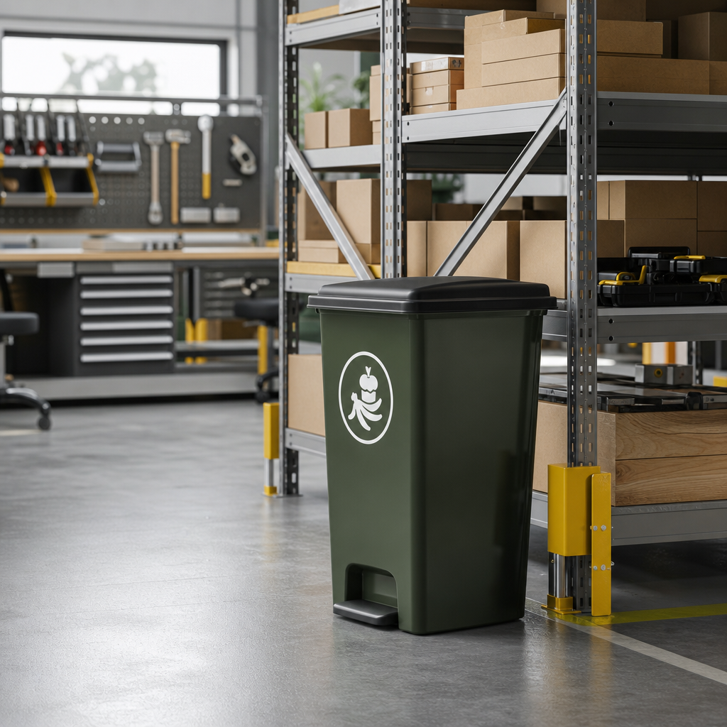 90L Plastic Food Waste Pedal Bin