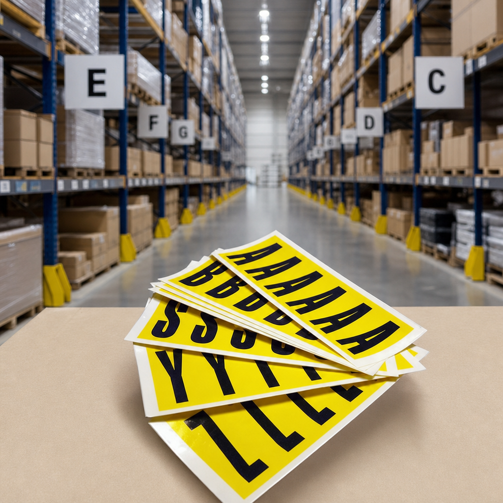 90mm Self Adhesive Letter Markers for Aisles