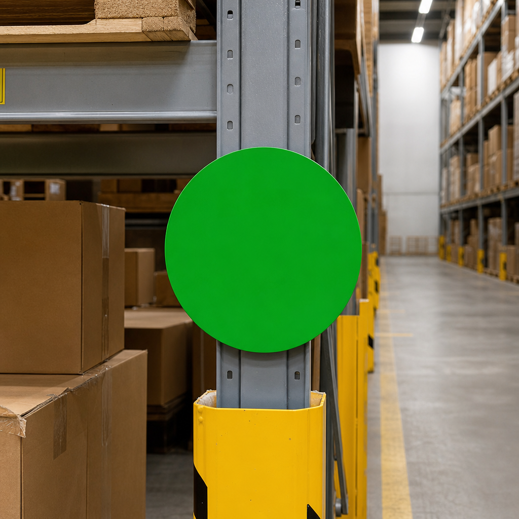 90mm Self-Adhesive Non-Slip PVC Floor Marking Circles