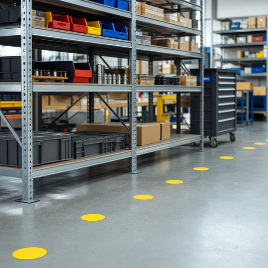 90mm Self-Adhesive Non-Slip PVC Floor Marking Circles
