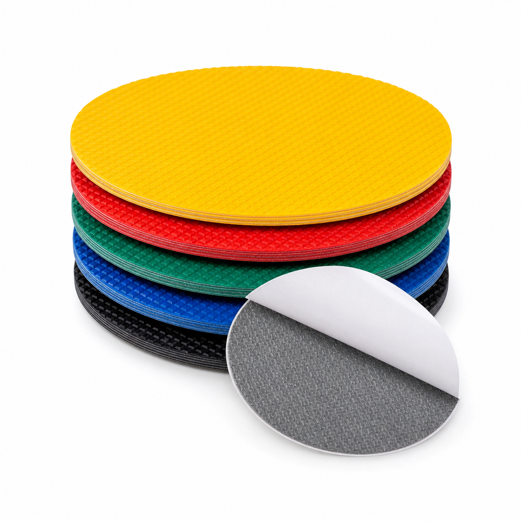 90mm Self-Adhesive Non-Slip PVC Floor Marking Circles