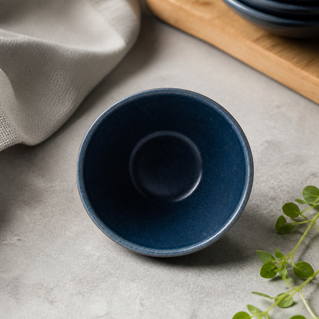Super Vitrified Nourish Oslo Blue Contour Deep Bowls 102mm (12 Pack)