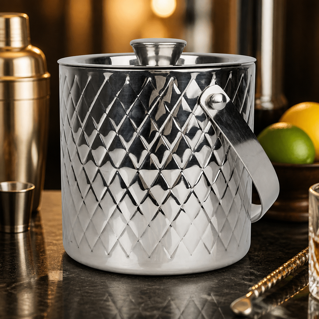 Commercial Double Wall Ice Bucket 1950ml Stainless Steel