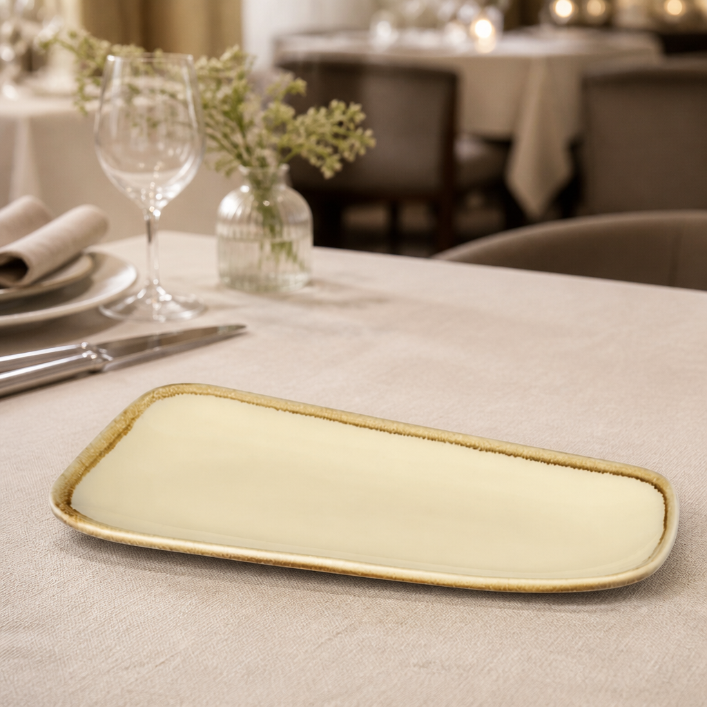 Commercial Sandstone Platter 295mm Rectangular Serving Plate