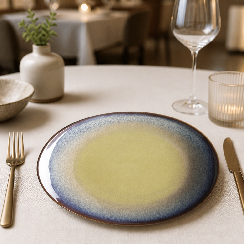 Commercial Coupe Plates 270mm Aubergine Reactive Glaze 6 Pack