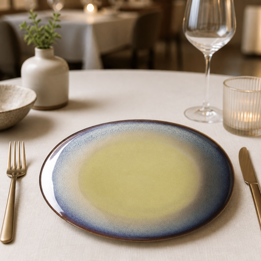 Commercial Coupe Plates 270mm Aubergine Reactive Glaze 6 Pack