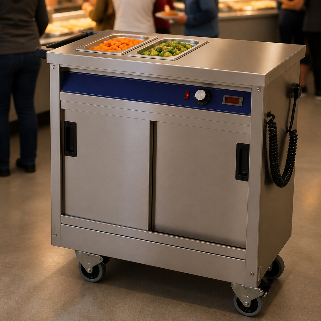 80 Plate Commercial Bain Marie Hot Cupboard in Stainless Steel