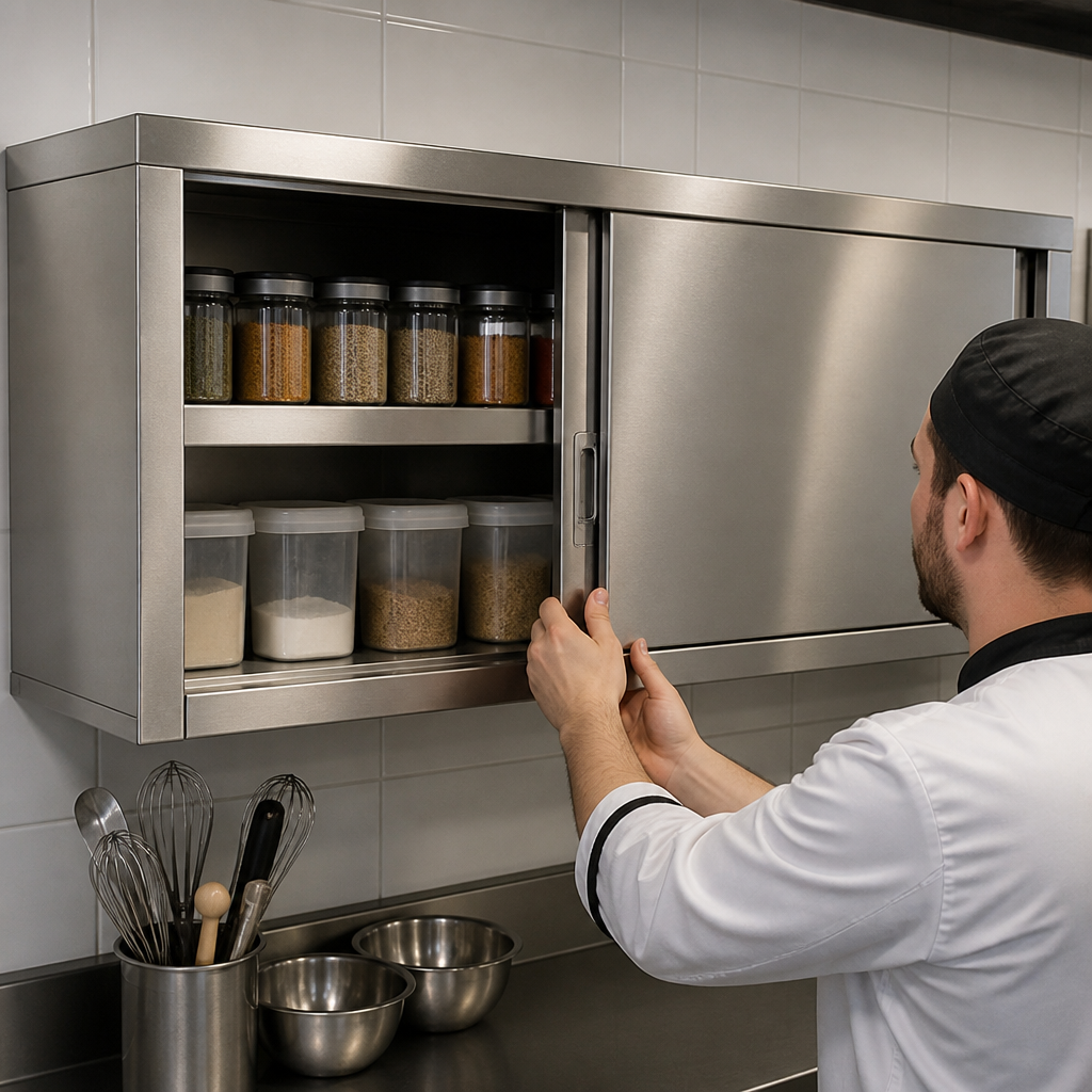 1200mm stainless steel commercial wall cupboard for kitchen storage