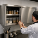 Commercial Wall Cupboard 1200mm Stainless Steel Kitchen Storage