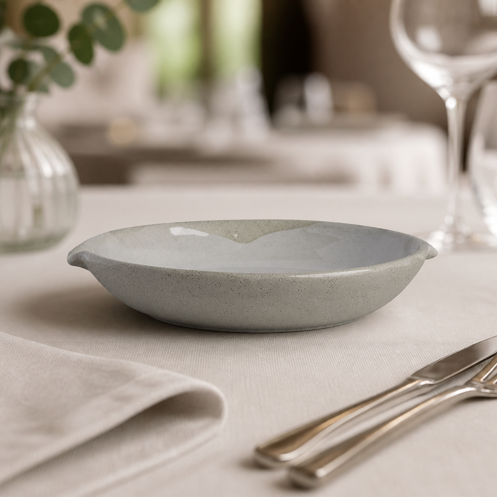 Commercial 180mm Dishes with Double Spout 24 Pack