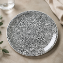 Commercial Coupe Plates 153mm Black Crackle Finish 12 Pack