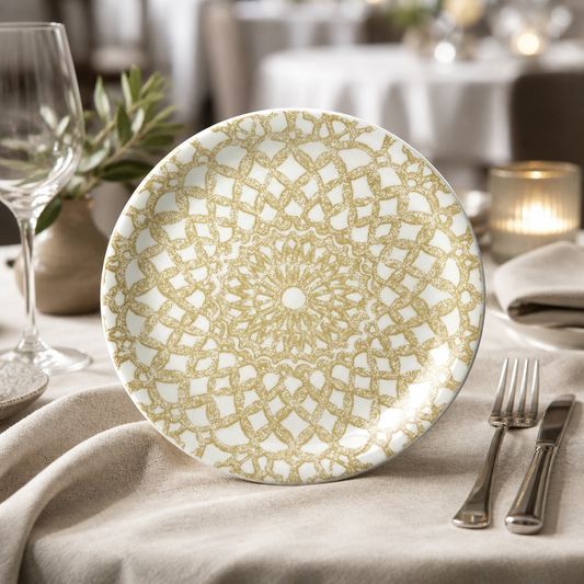 Commercial Coupe Plates 203mm Nomad Sand 12 Pack Porcelain
