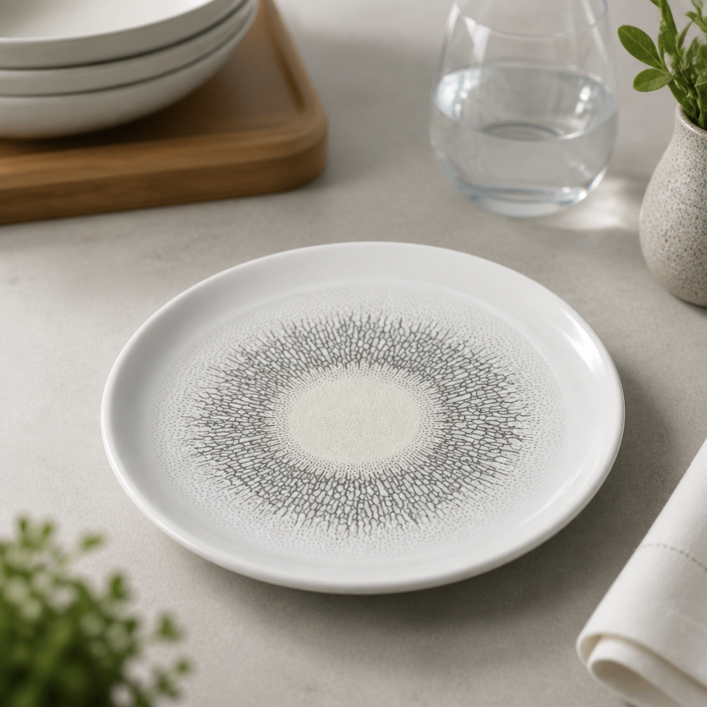 Commercial Walled Plates 210mm Agate Grey 6 Pack