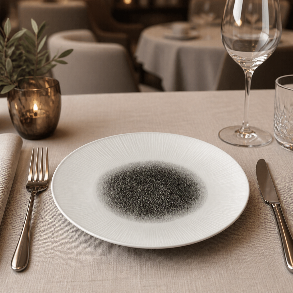 Bamboo Deep Coupe Plates Quartz Black 255mm 12 Pack