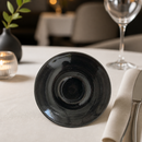 Commercial Black Cappuccino Saucers 158mm - 12 Pack