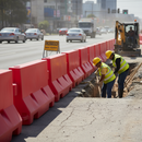 Premium Water Fillable Traffic Barrier - Easy Assembly, Interlocking Design, 1000x400x555MM Dimensions