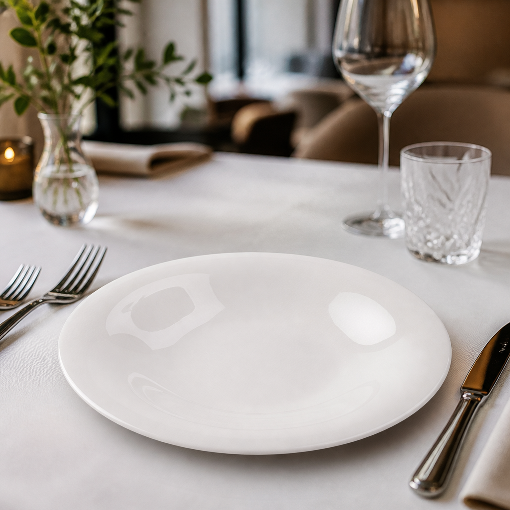 Commercial Bone China Rimmed Bowls 300mm - 6 Pack