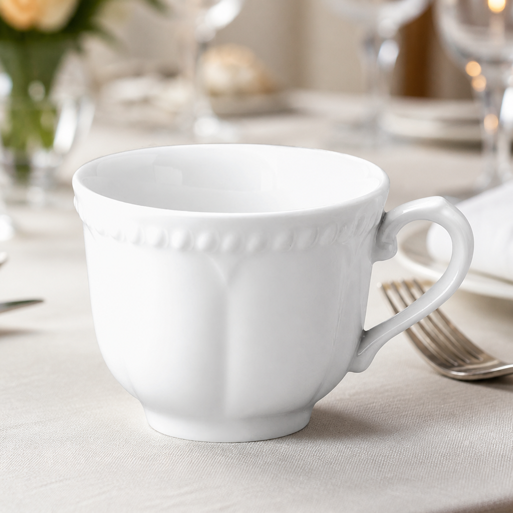 24 pack of 220ml elegant porcelain commercial tea cups