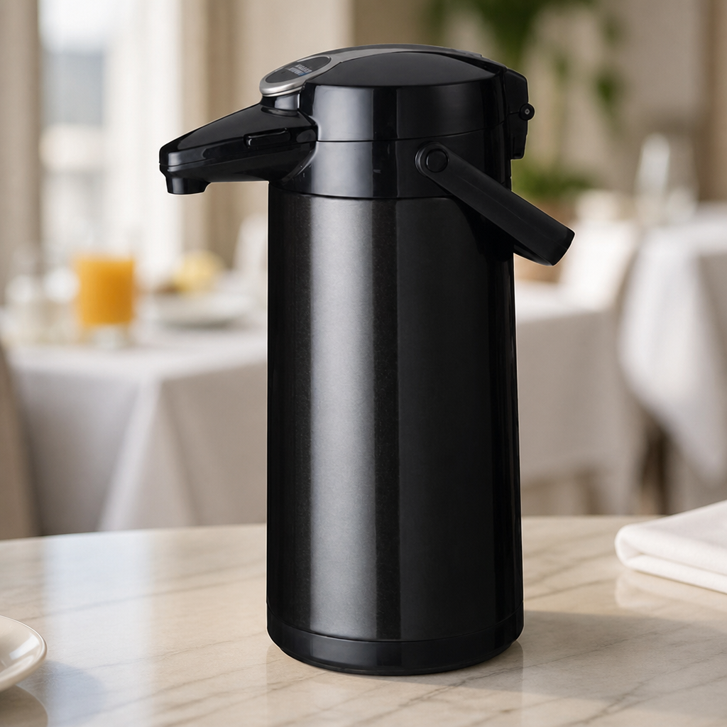 Commercial 2.2Ltr Pump Action Airpot in Metallic Black