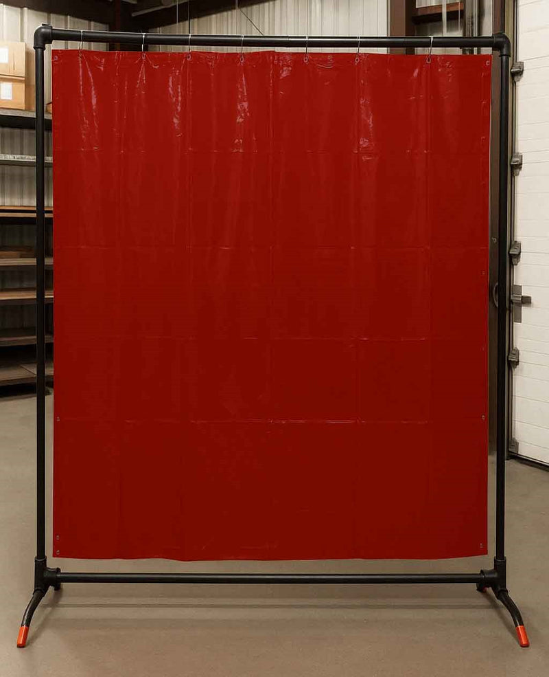 Defender Welding Screen Kit - Red, Sturdy Steel Frame, 1520mm