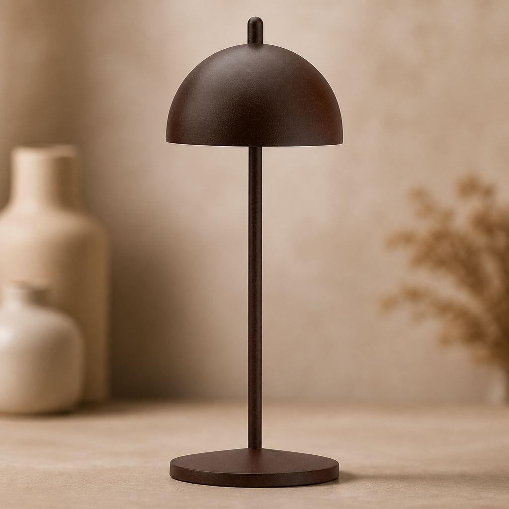 Micro LED Cordless Table Lamp 200mm Corten (6 Pack)