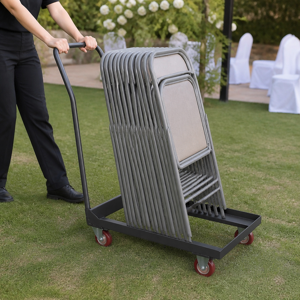 Commercial Folding Chair Trolley for transporting 10 chairs