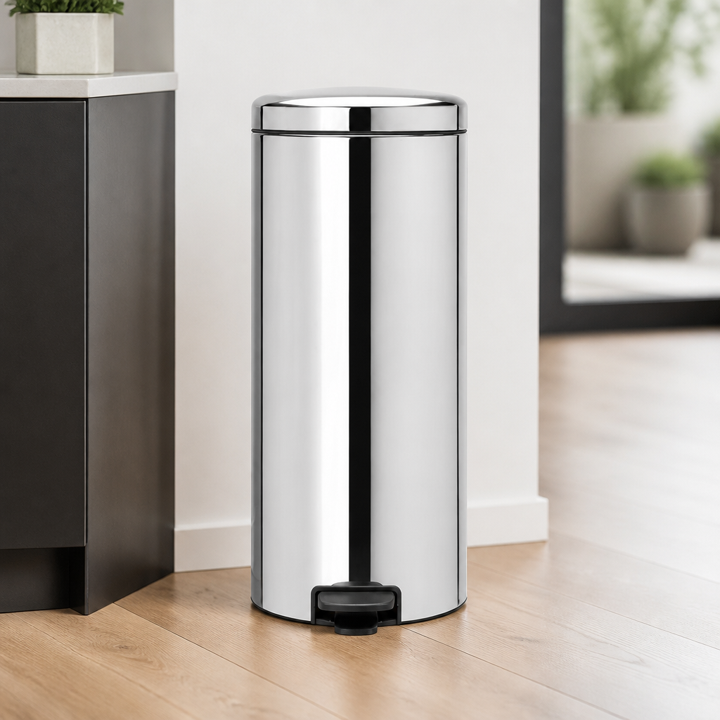 30L Commercial Pedal Bin with Soft Closing Lid and Odour Proof