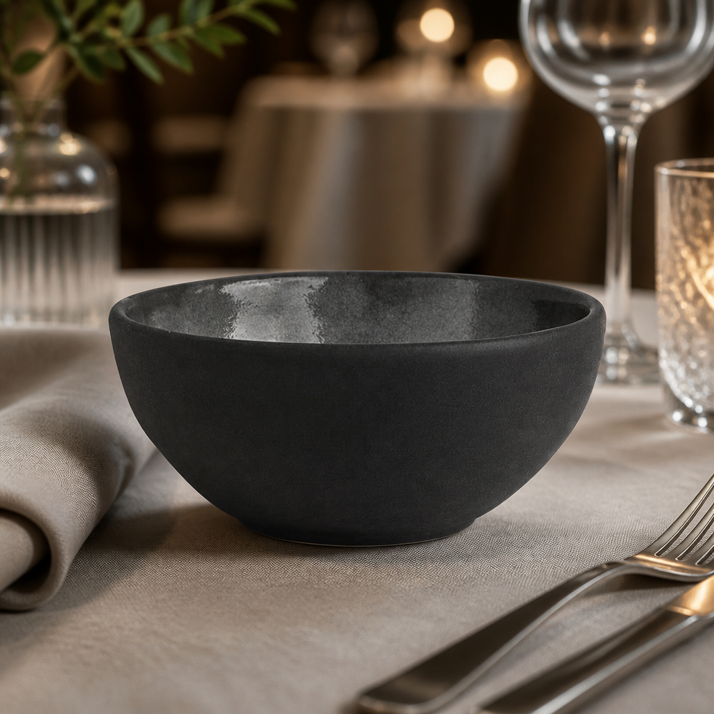 Commercial Grey Vitrified Stoneware Bowls 120mm 36 Pack