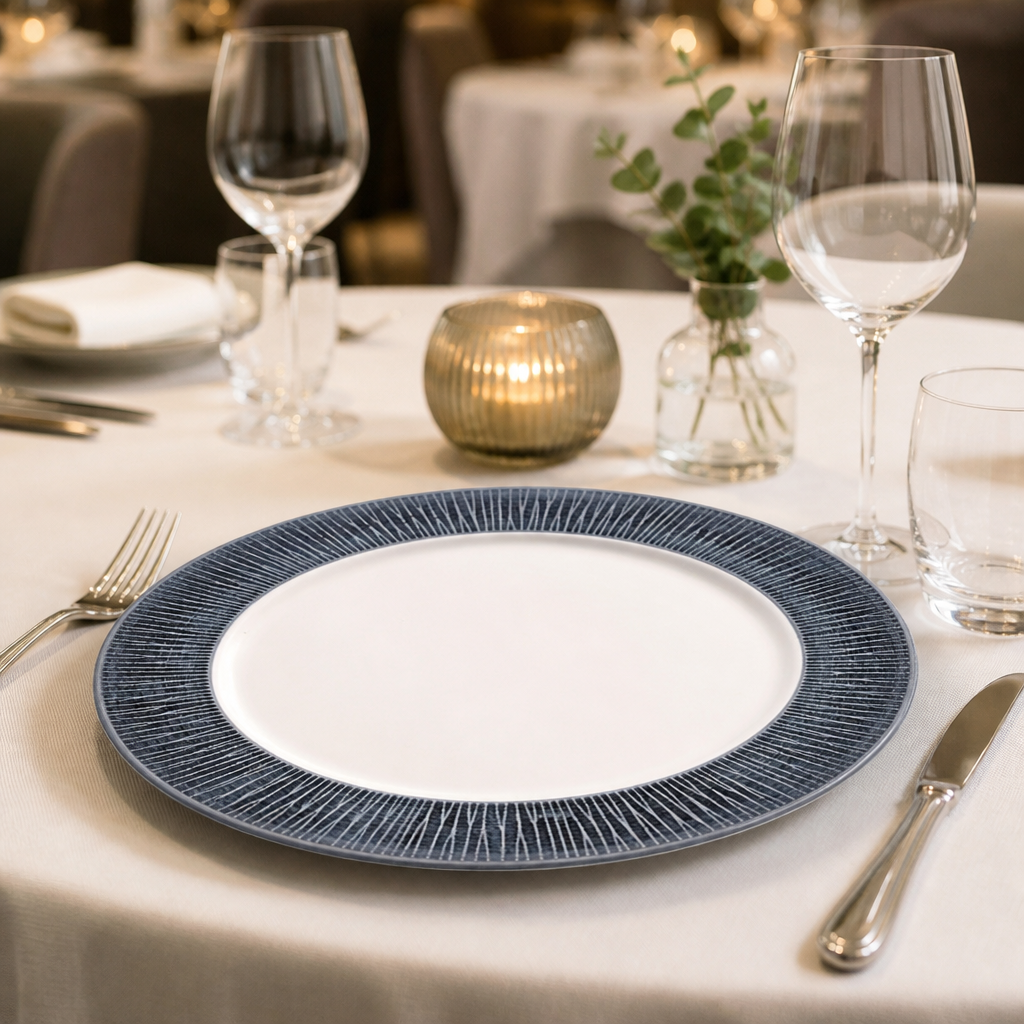 305mm Bamboo Presentation Plates Mist - 12 Pack