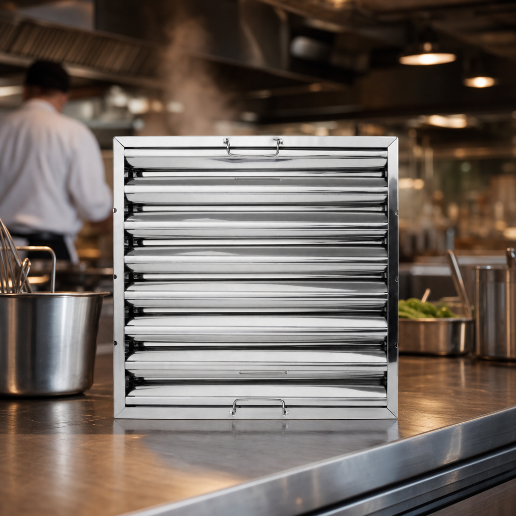 Commercial Kitchen Canopy Baffle Filter 495 x 495mm