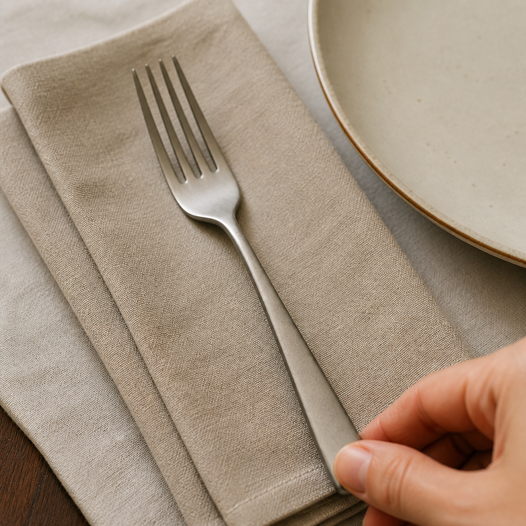 Set of 12 stainless steel vintage dessert forks