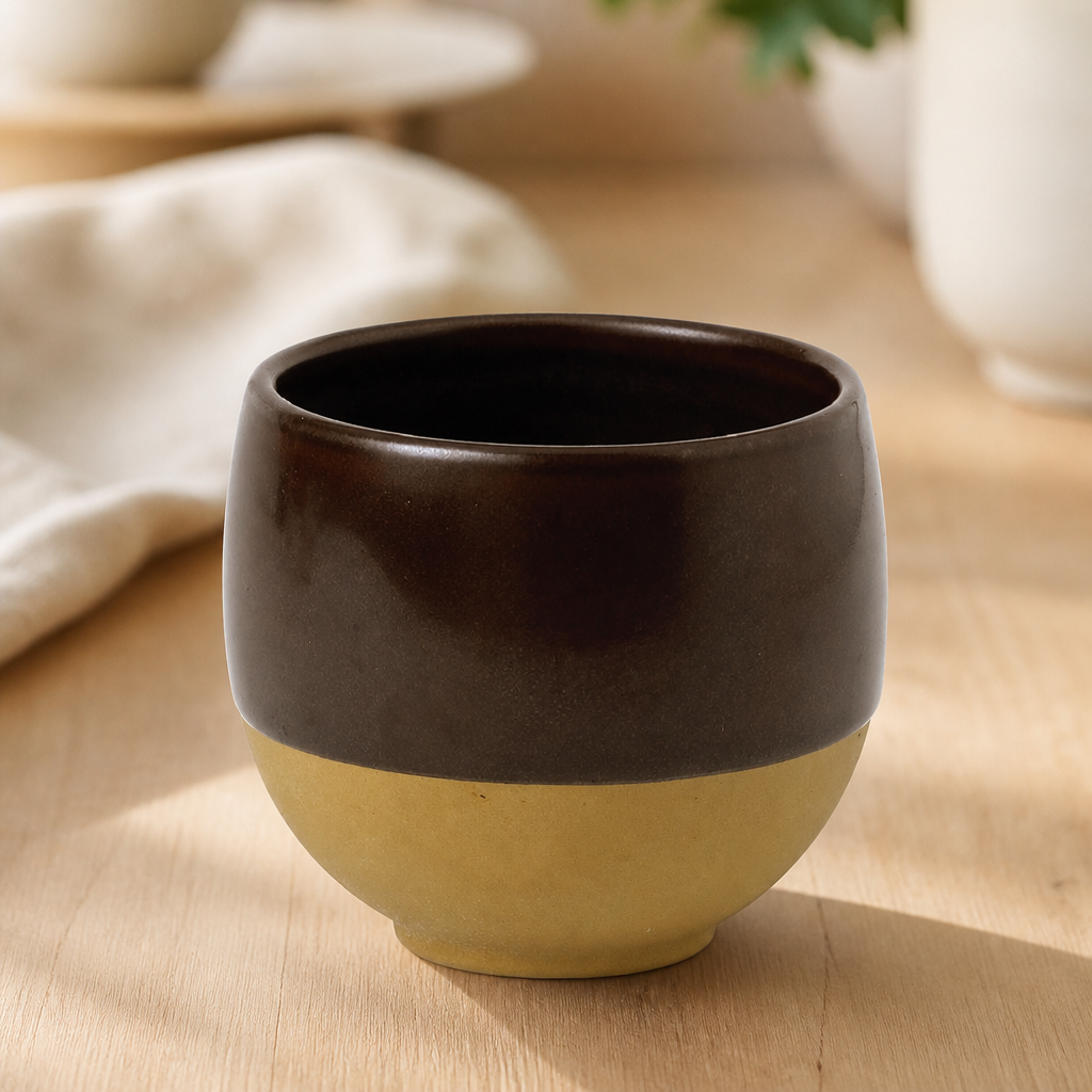Commercial Chip Mugs 312ml Cinnamon Brown 12 Pack Durable Ceramic