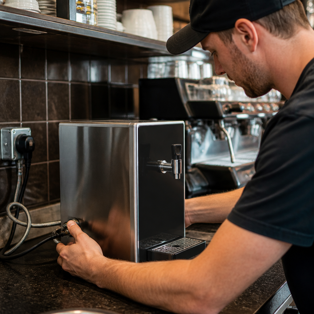 Commercial countertop hardwired water boiler installation service