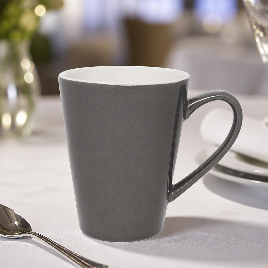 Commercial Latte Cups 340ml Charcoal 12 Pack