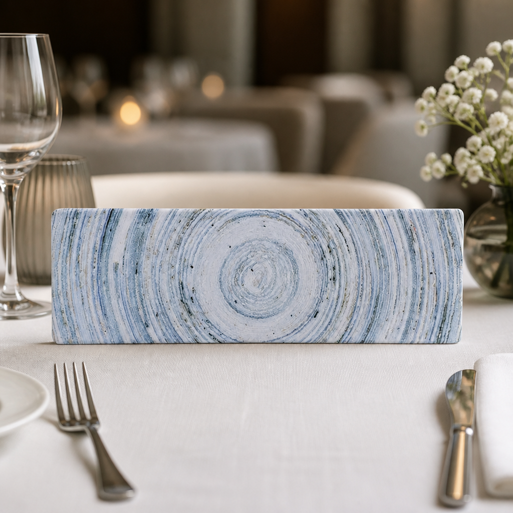 Commercial oblong plates 330 x 110mm - 6 pack durable ceramic