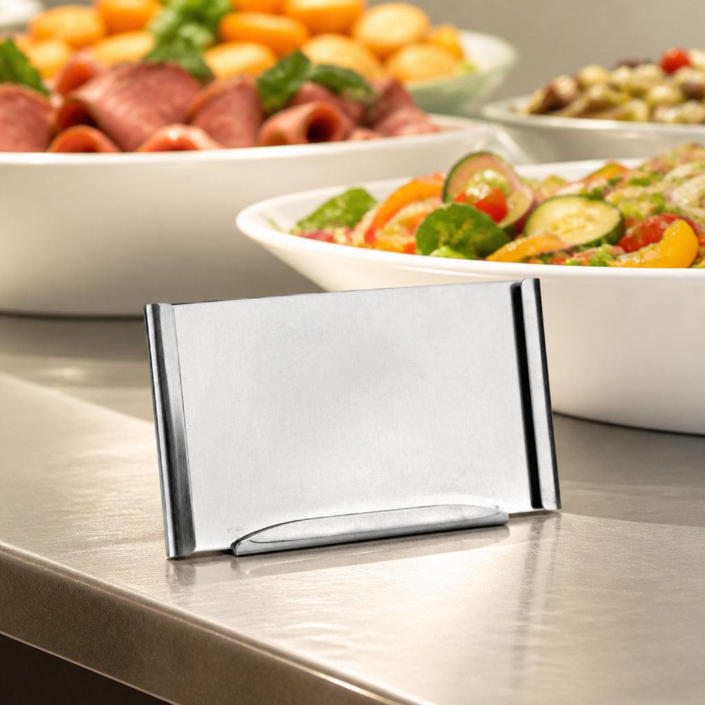 Commercial Card Holders 98mm Silver Finish 6 Pack