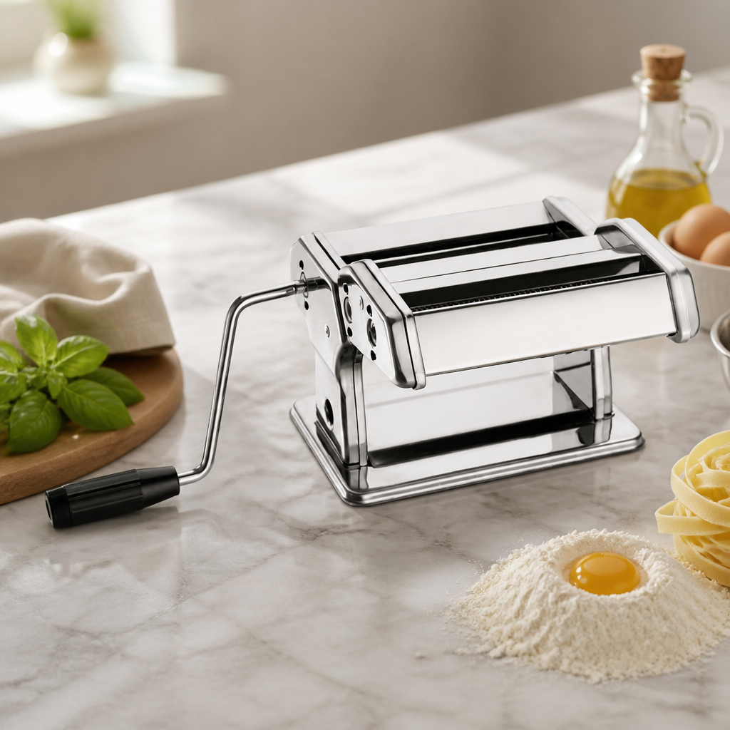 8 Inch Commercial Pasta Machine with adjustable thickness settings