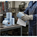 Premium Heavy Duty Wipers with AIRFLEX Technology - 400 Sheet Blue Roll Control for Efficient Cleaning and Hygiene