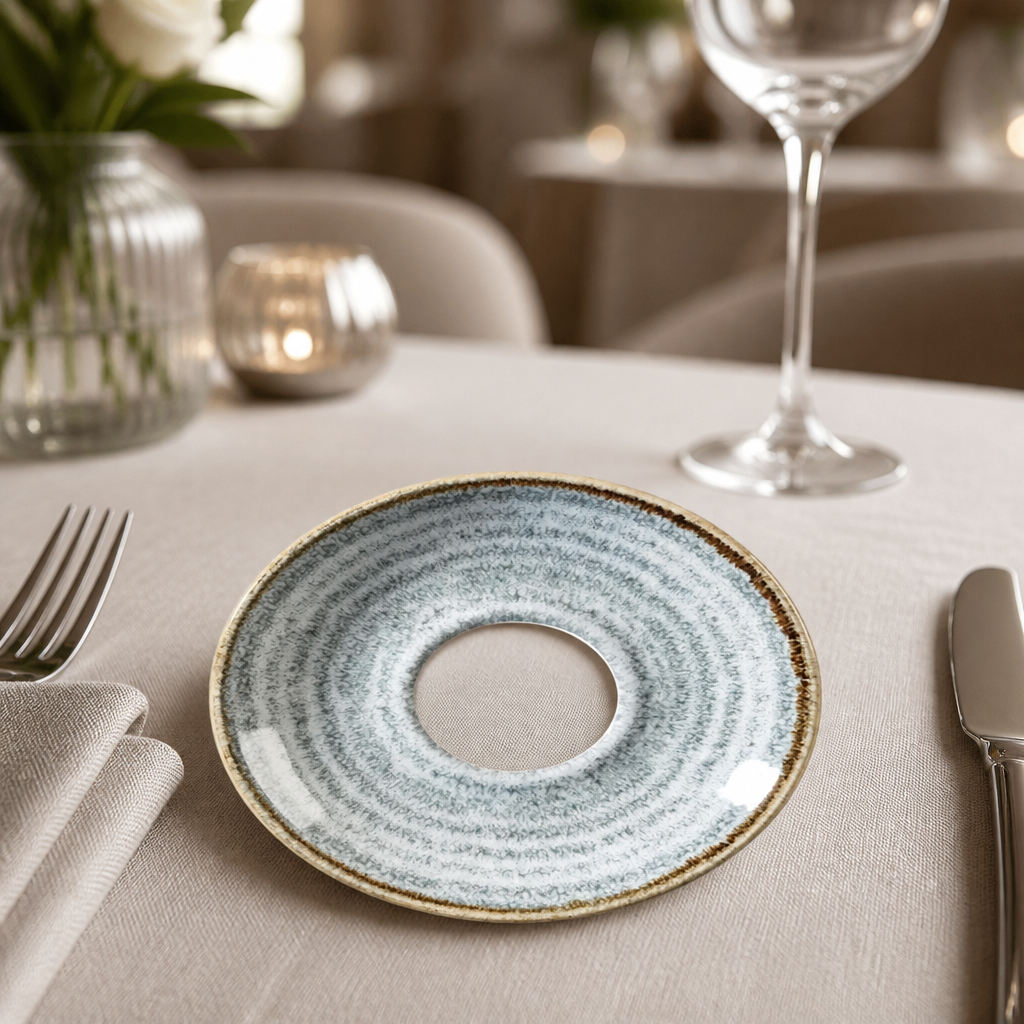 Commercial Stone Grey Espresso Saucers 118mm - 12 Pack