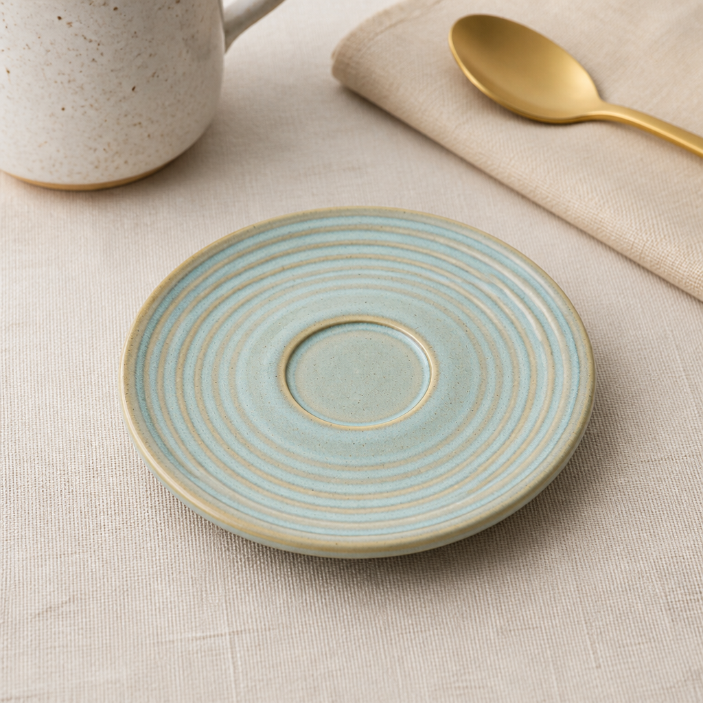 Commercial 125mm Round Saucers - 12 Pack Vitrified Stoneware