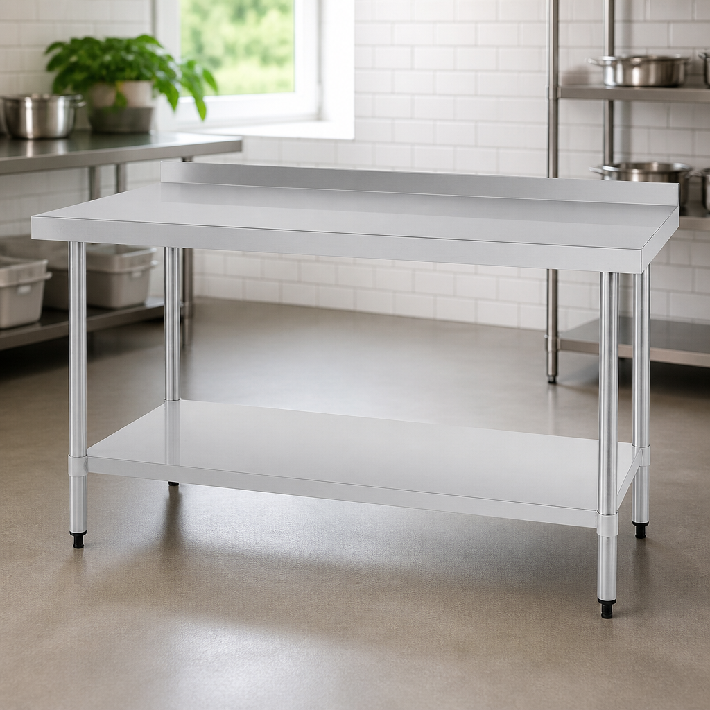 1500mm Commercial Stainless Steel Prep Table with Upstand