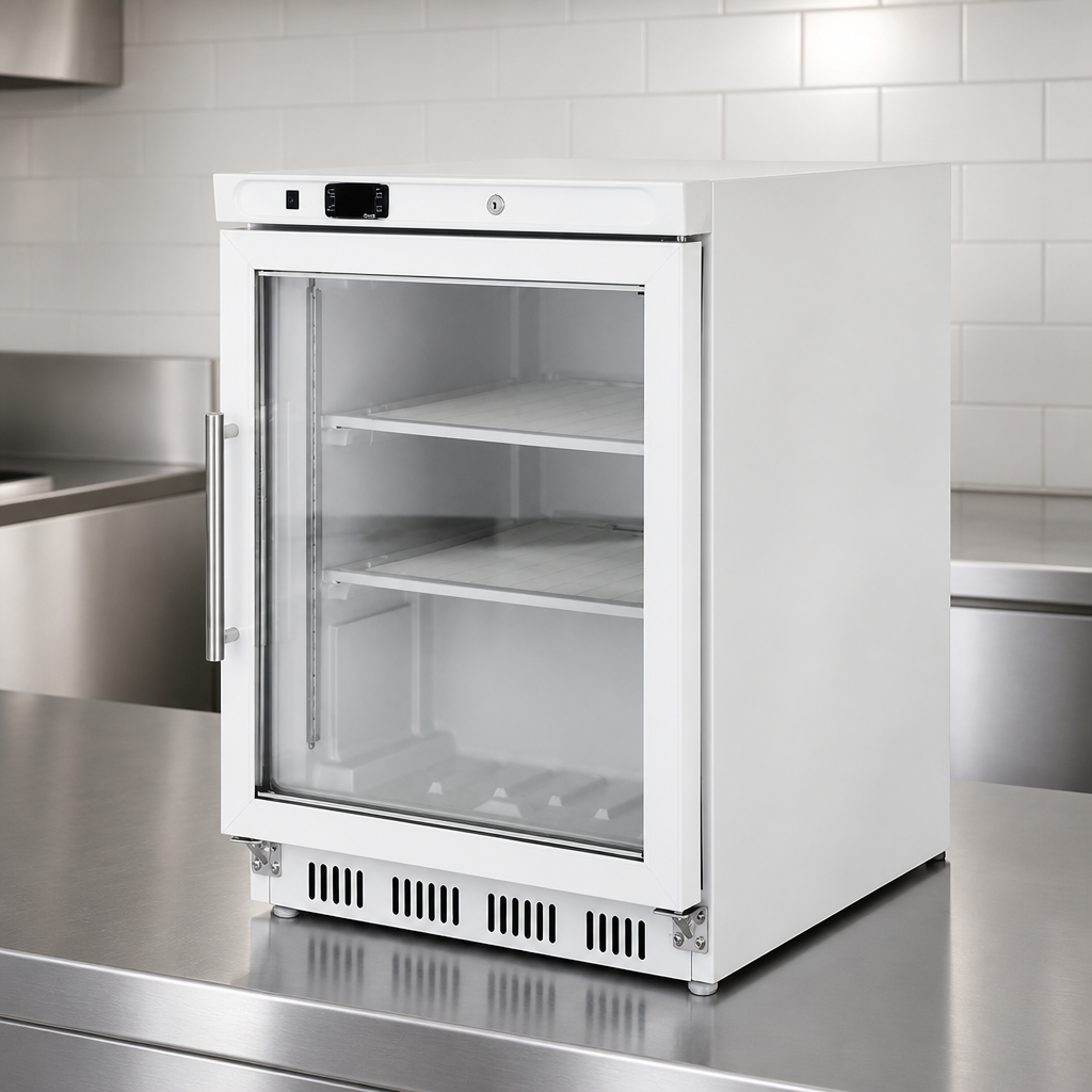 150L Commercial Undercounter Display Freezer with Glass Door