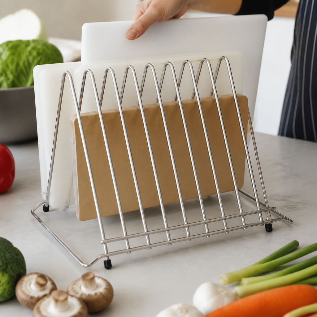 Commercial Chopping Board Rack 10 Slot Storage Solution