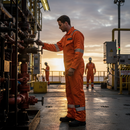 Premium Lightweight High Visibility Coverall with Flame Resistance, 10 Pockets, and Durable Construction for Offshore Industry