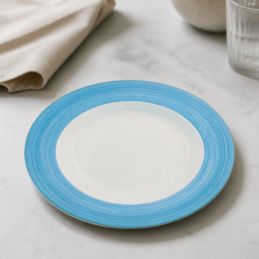 Commercial Porcelain Plates 157mm Blue Slimline 36 Pack