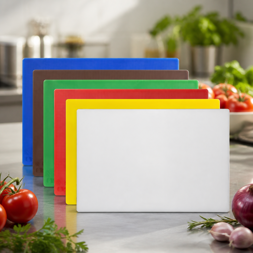 Commercial Antibacterial Chopping Board Set 450x300mm 6-Piece