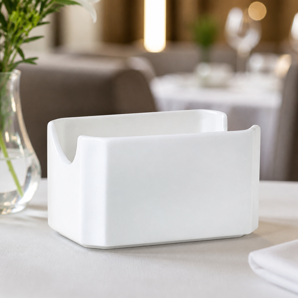 Commercial Porcelain Sugar Packet Containers 12 Pack