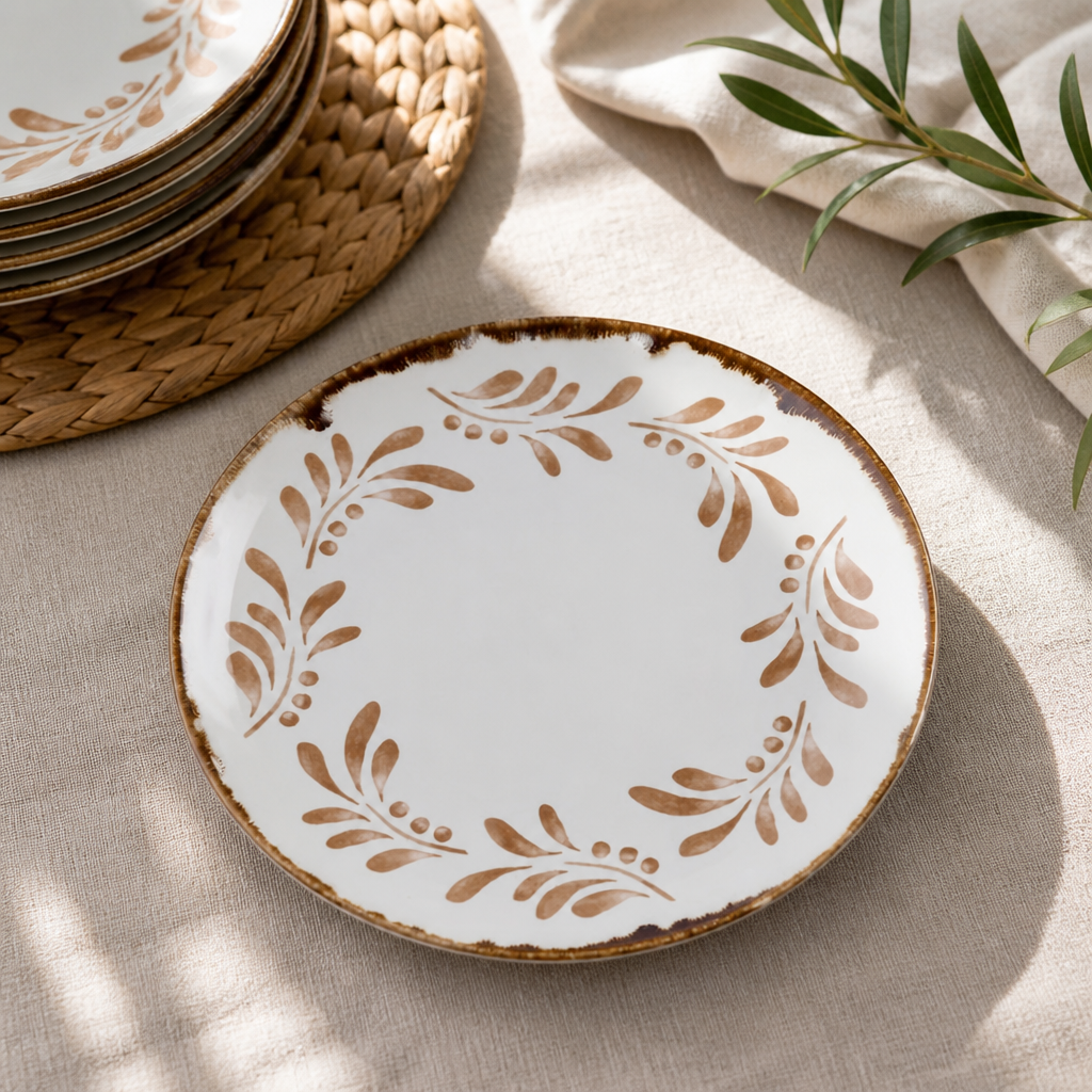 Commercial Terracotta Coupe Plates 220mm - 12 Pack