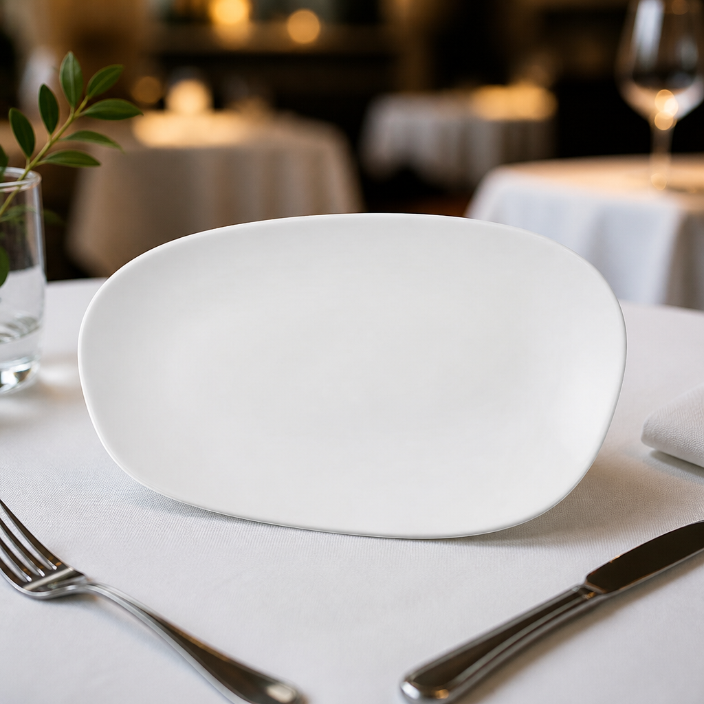 Pack of 12 Commercial Opal Platters 220x130mm